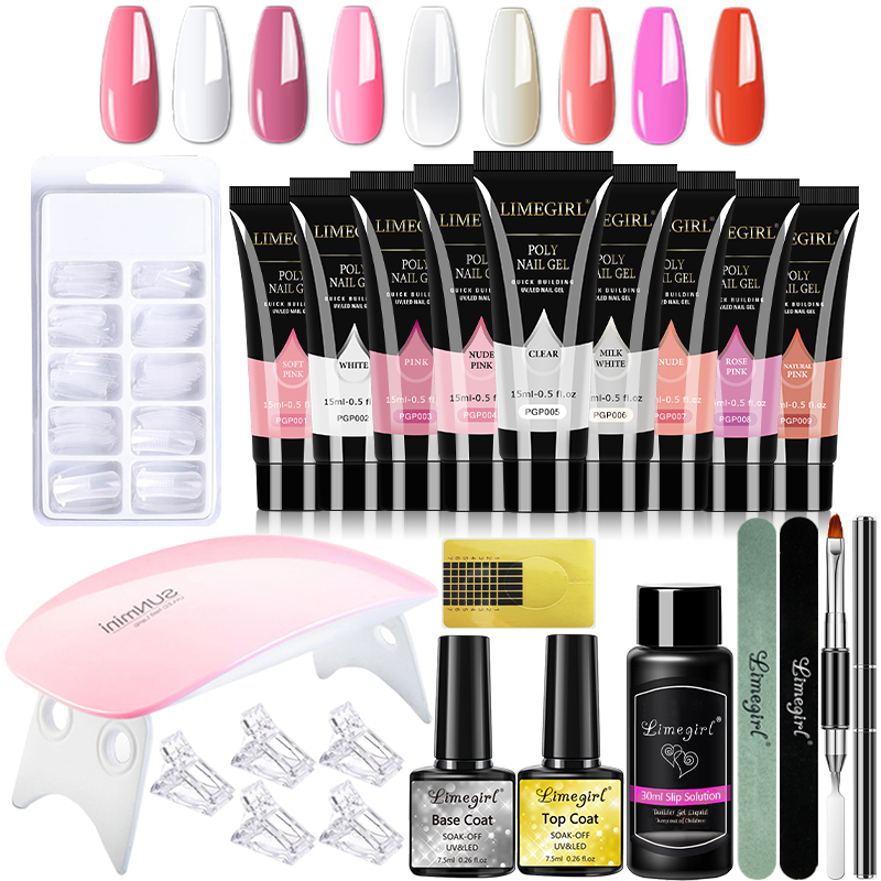 Polygel Nail Kit - 15ml Nail Gel Kit For Quick