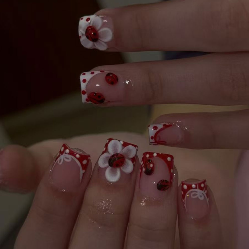 Nail Art Halal - 24 Pieces Per Set. Rectangular 3D