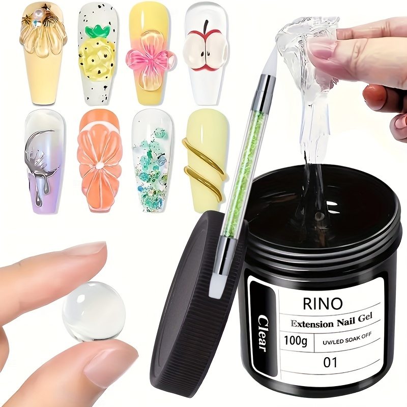 Nail Art Halal - 100g Clear Non-Stick Hand Extension Nail