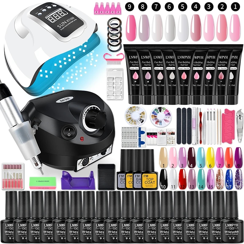 Polygel Nail Kit - Gel Nail Polish Set Poly Nail