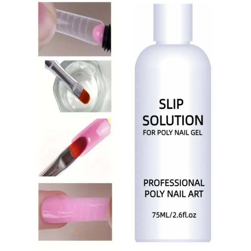 Polygel Nail Kit - 2pcs 75ml Nail Liquid Slip Solution