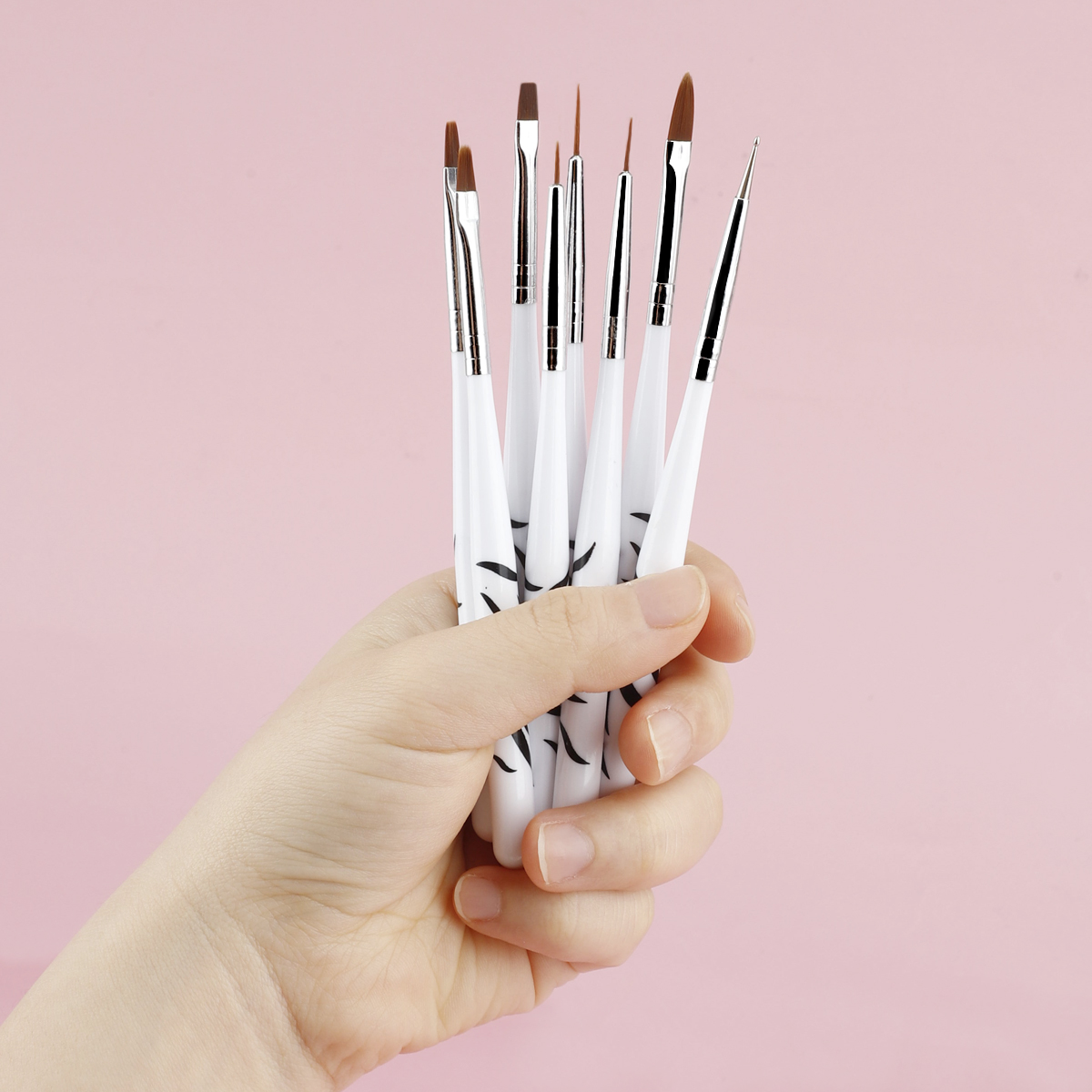 8Pcs Nail Art Brush full polyg - Polygel Nail Kit review and price