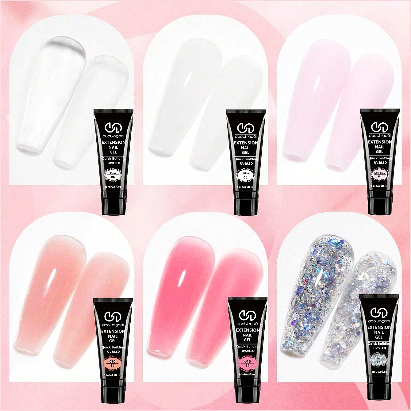 6 Colors Poly Extension Gel Na - Polygel Nail Kit review and price