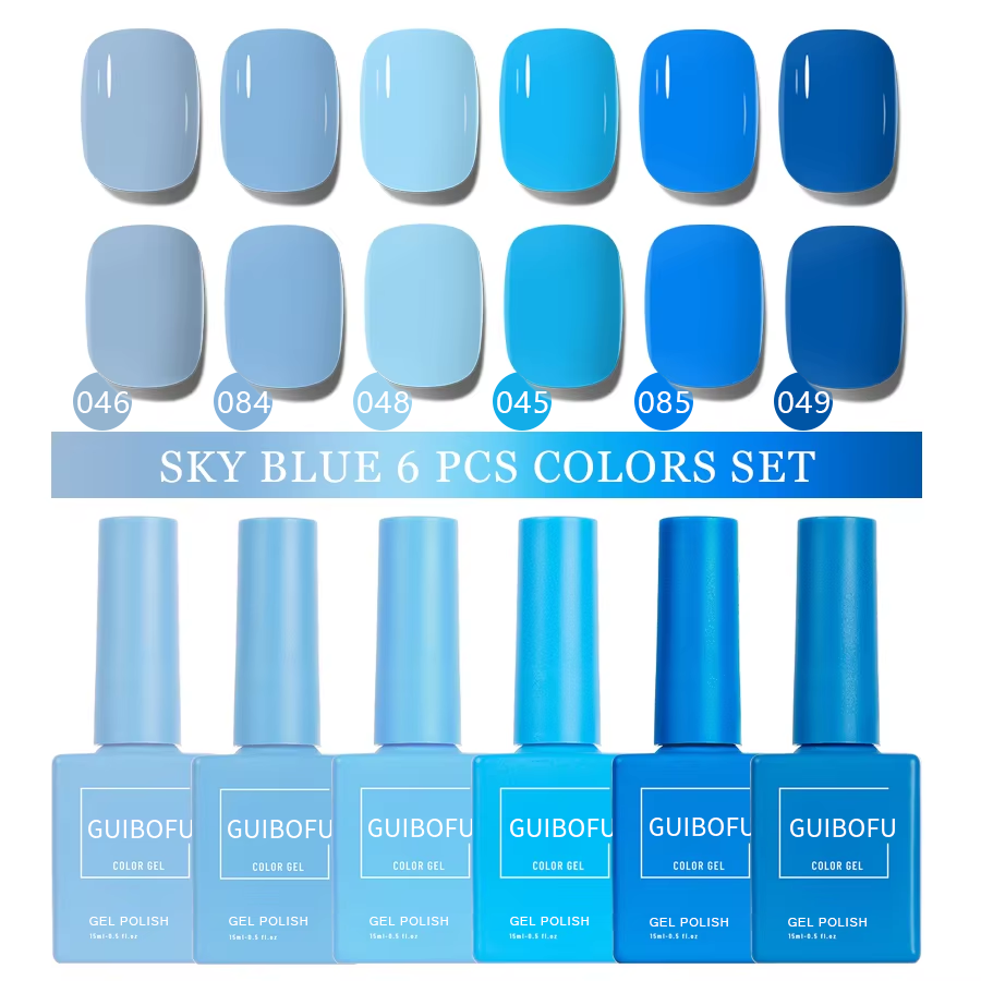 6pcs 15ml Gel Nail Polish Set  - Nail Art Orange review and price