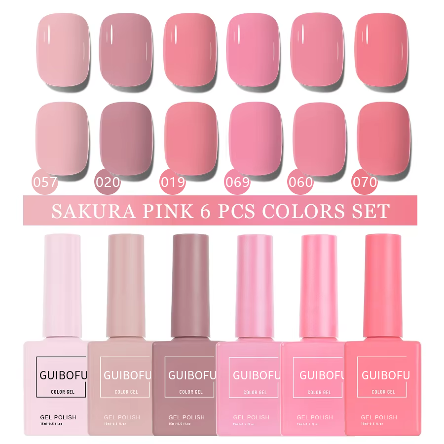 6pcs 15ml Gel Nail Polish Set  - Nail Art Orange review and price