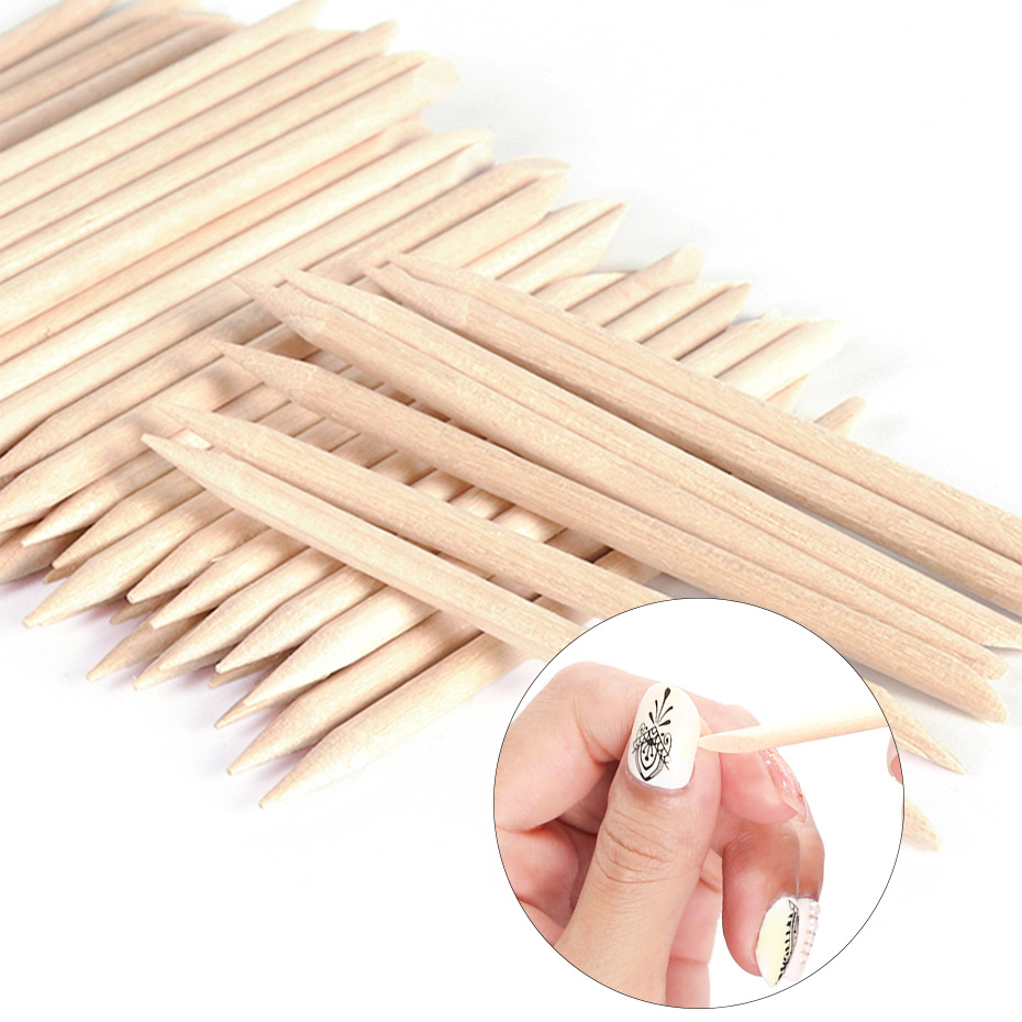 100pcs Wooden Cuticle Pusher R - Nail Art Orange review and price