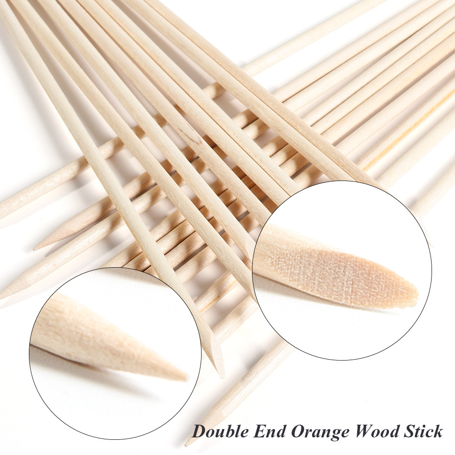 100pcs Wooden Cuticle Pusher R - Nail Art Orange review and price