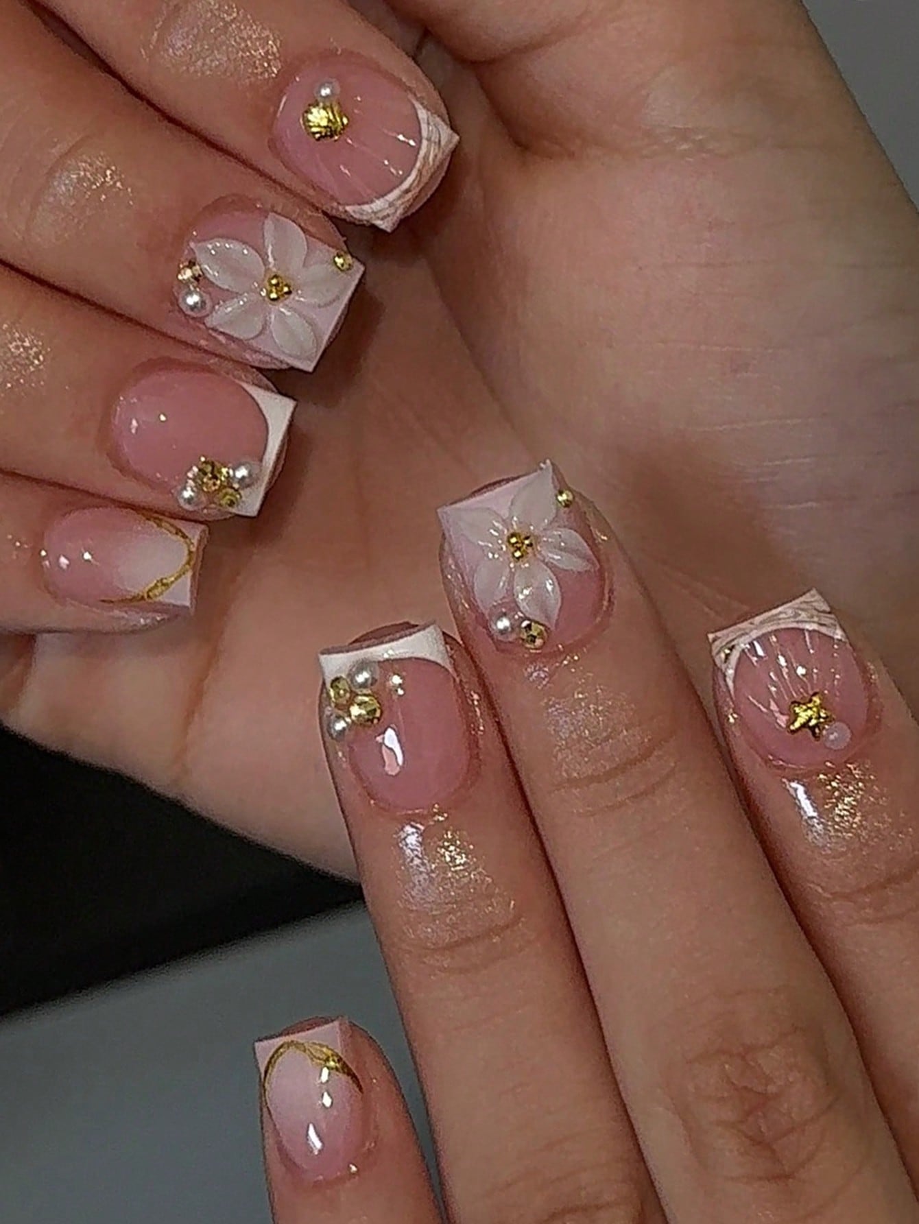 24pcs Short Square White Frenc - Nail Art Halal review and price