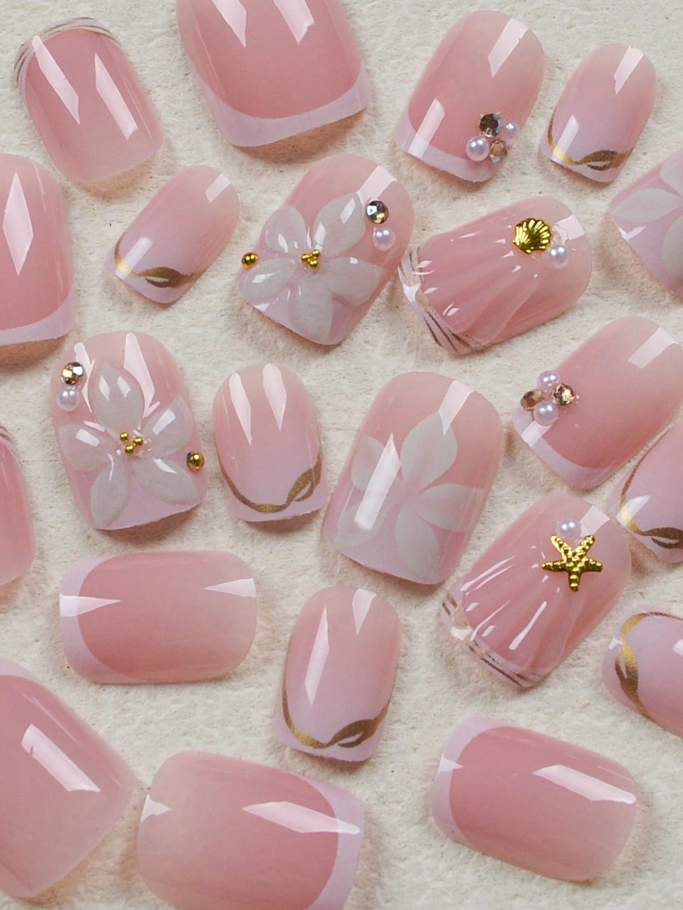 24pcs Short Square White Frenc - Nail Art Halal review and price