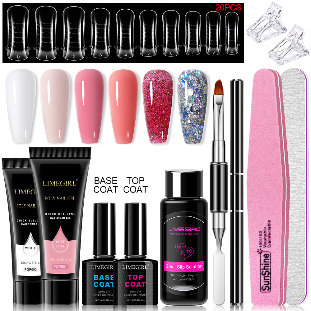 Poly Nail Gel Set for Extensio - Polygel Nail Kit review and price