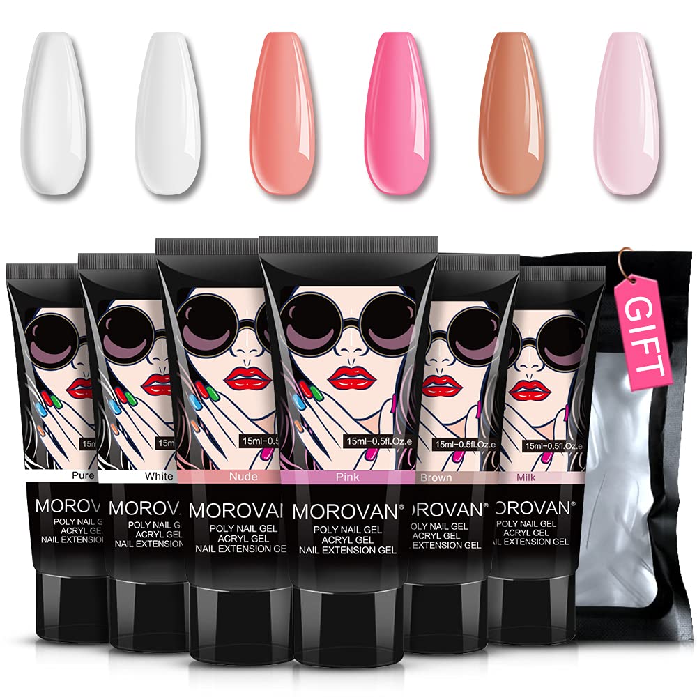 Poly Nail Gel Kit -6 Colors 0. - Polygel Nail Kit review and price