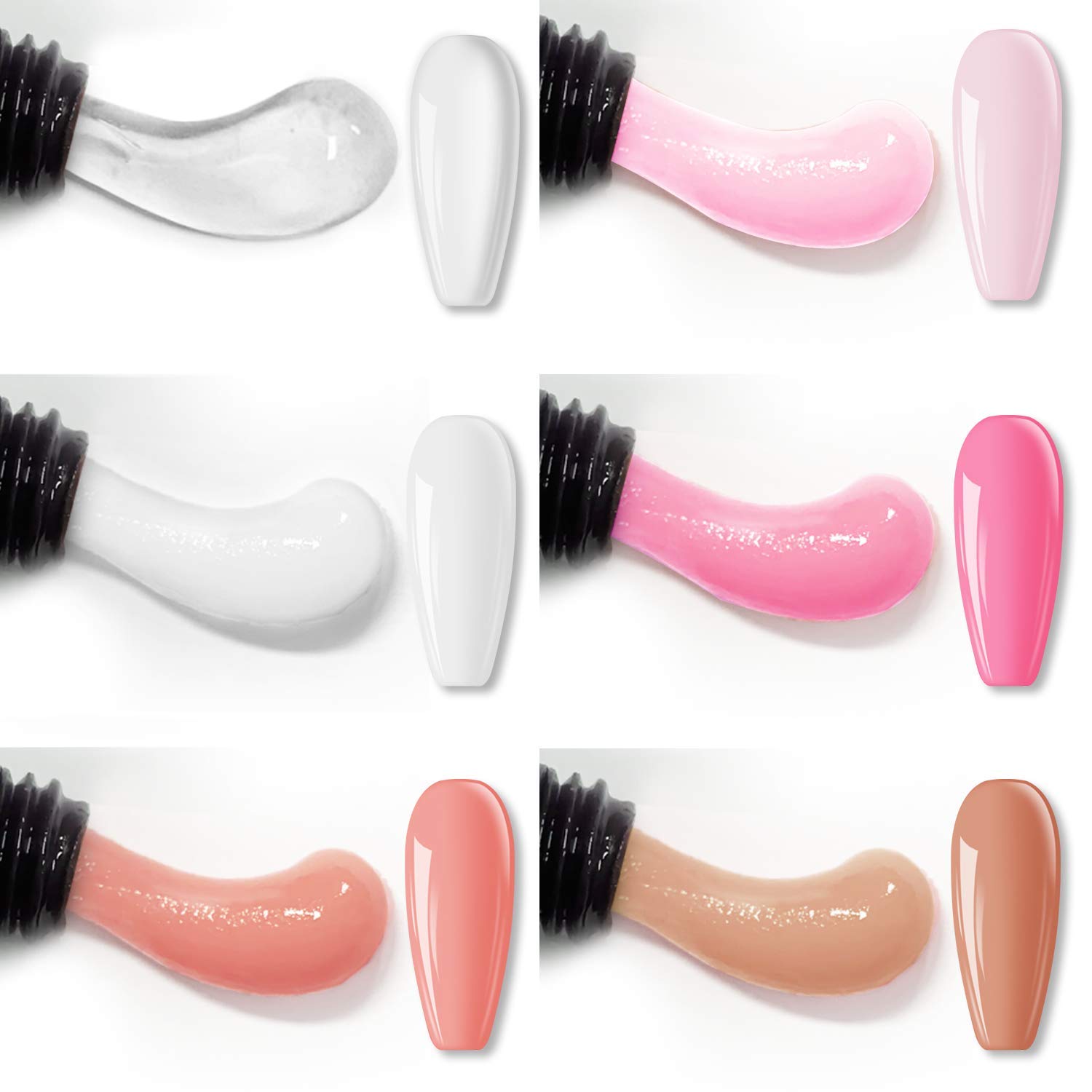 Poly Nail Gel Kit -6 Colors 0. - Polygel Nail Kit review and price