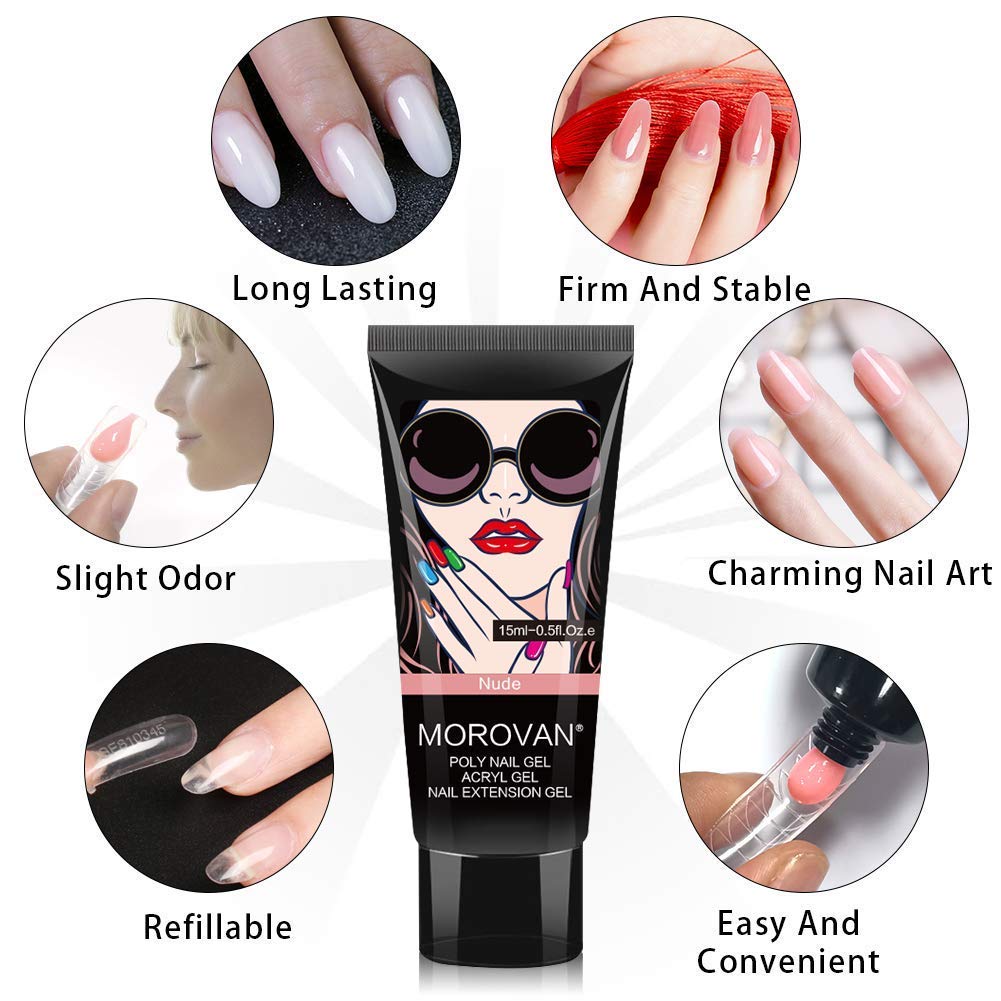 Poly Nail Gel Kit -6 Colors 0. - Polygel Nail Kit review and price