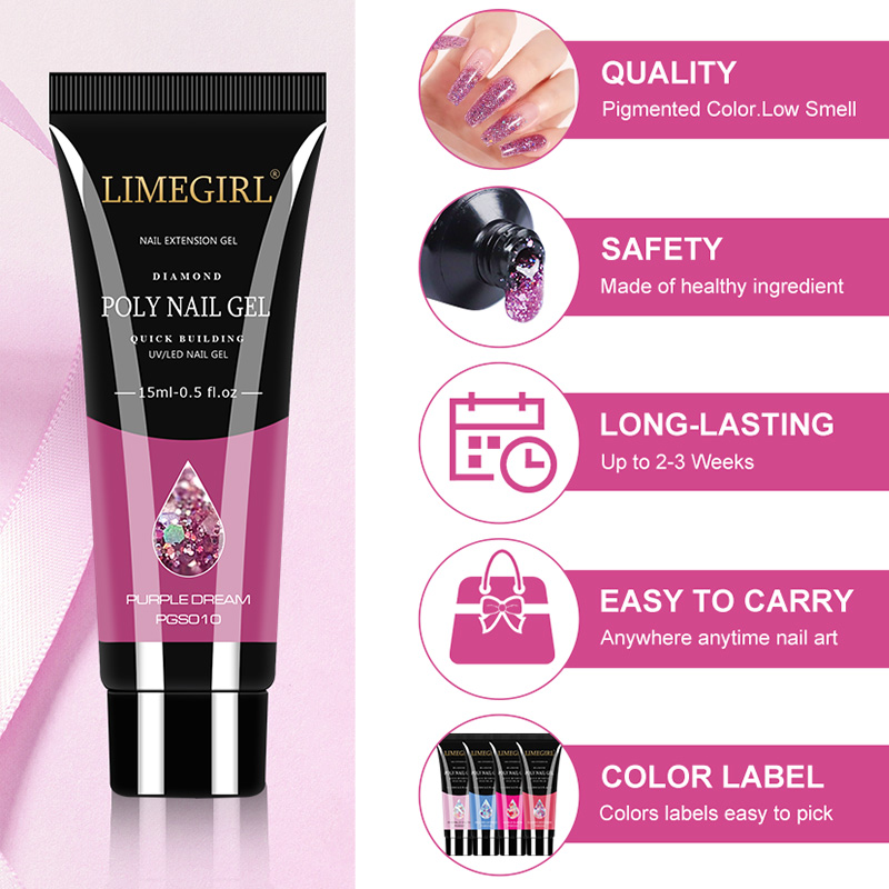 15ml Nail Gel Kit For Quick Ex - Polygel Nail Kit review and price