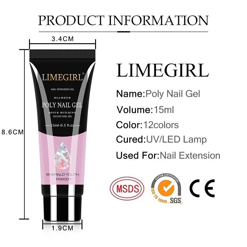 15ml Nail Gel Kit For Quick Ex - Polygel Nail Kit review and price