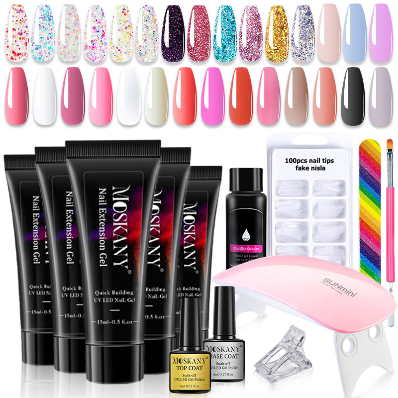 Poly Nail Gel Full Set With 6W - Polygel Nail Kit review and price