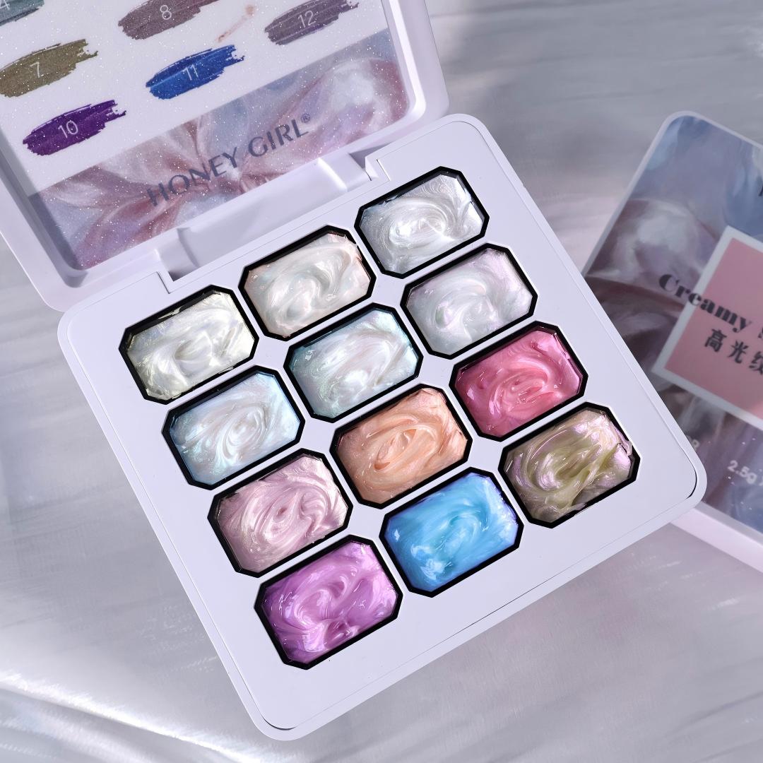 12-Grid Dreamy Texture Gel Nai - Nail Art Halal review and price