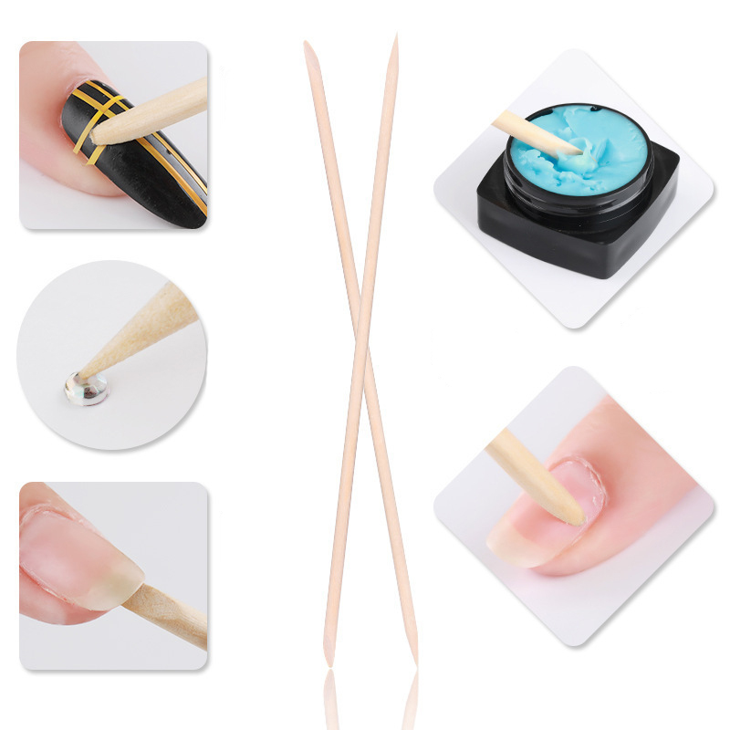 50/100 Pcs/Lot Wood Stick Cuti - Nail Art Orange review and price