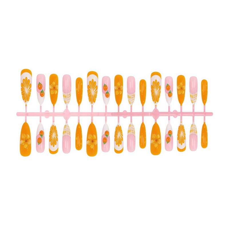2026New 30pcs 3D Fruit Orange  - Nail Art Orange review and price