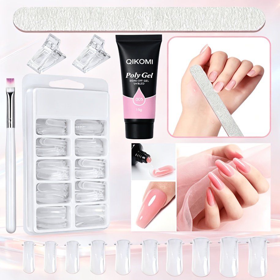 QIKOMI Poly Gel Nail Extension - Polygel Nail Kit review and price