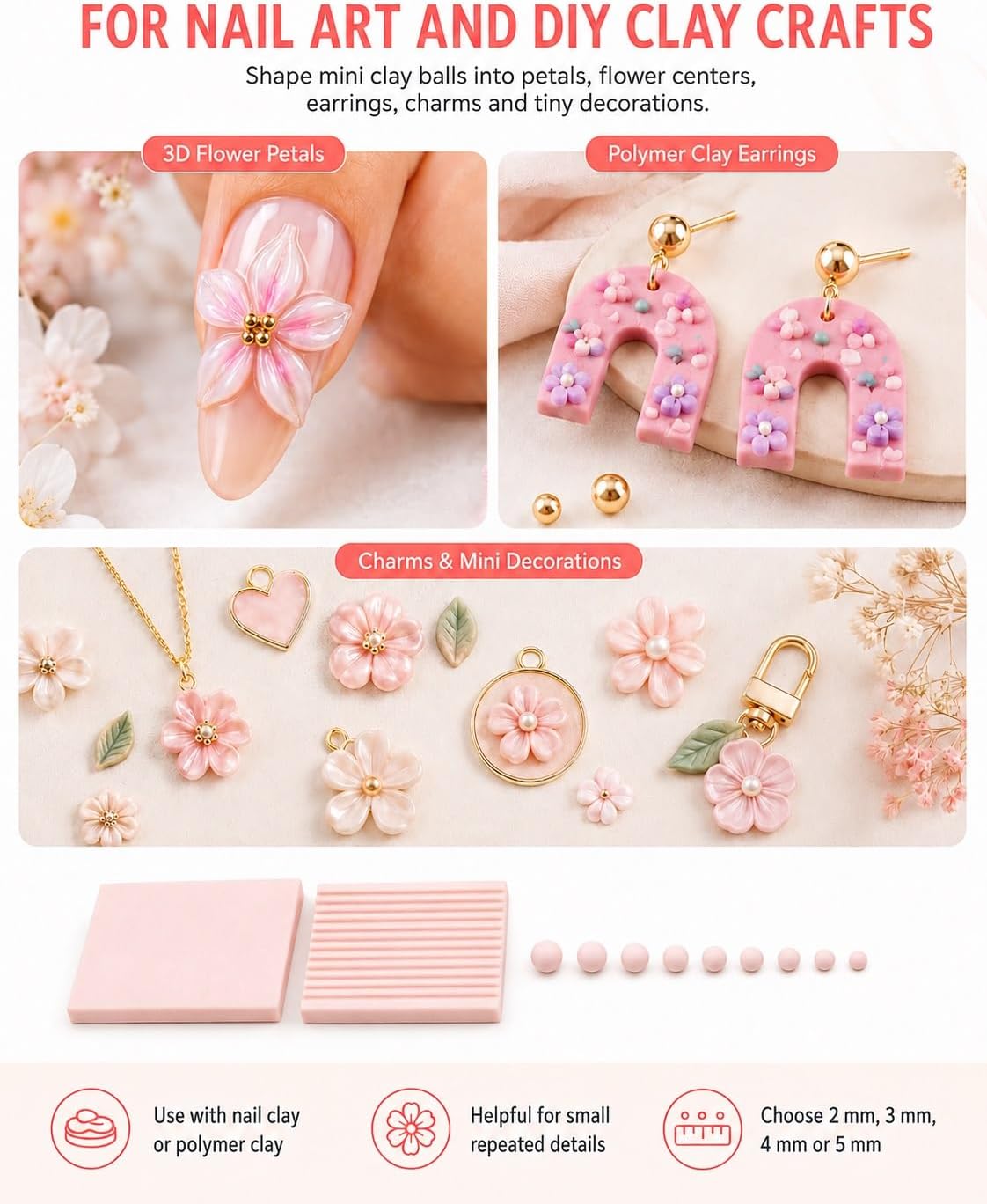 4PCS 3D Print Clay Gel Ball Ma - Nail Art Halal review and price