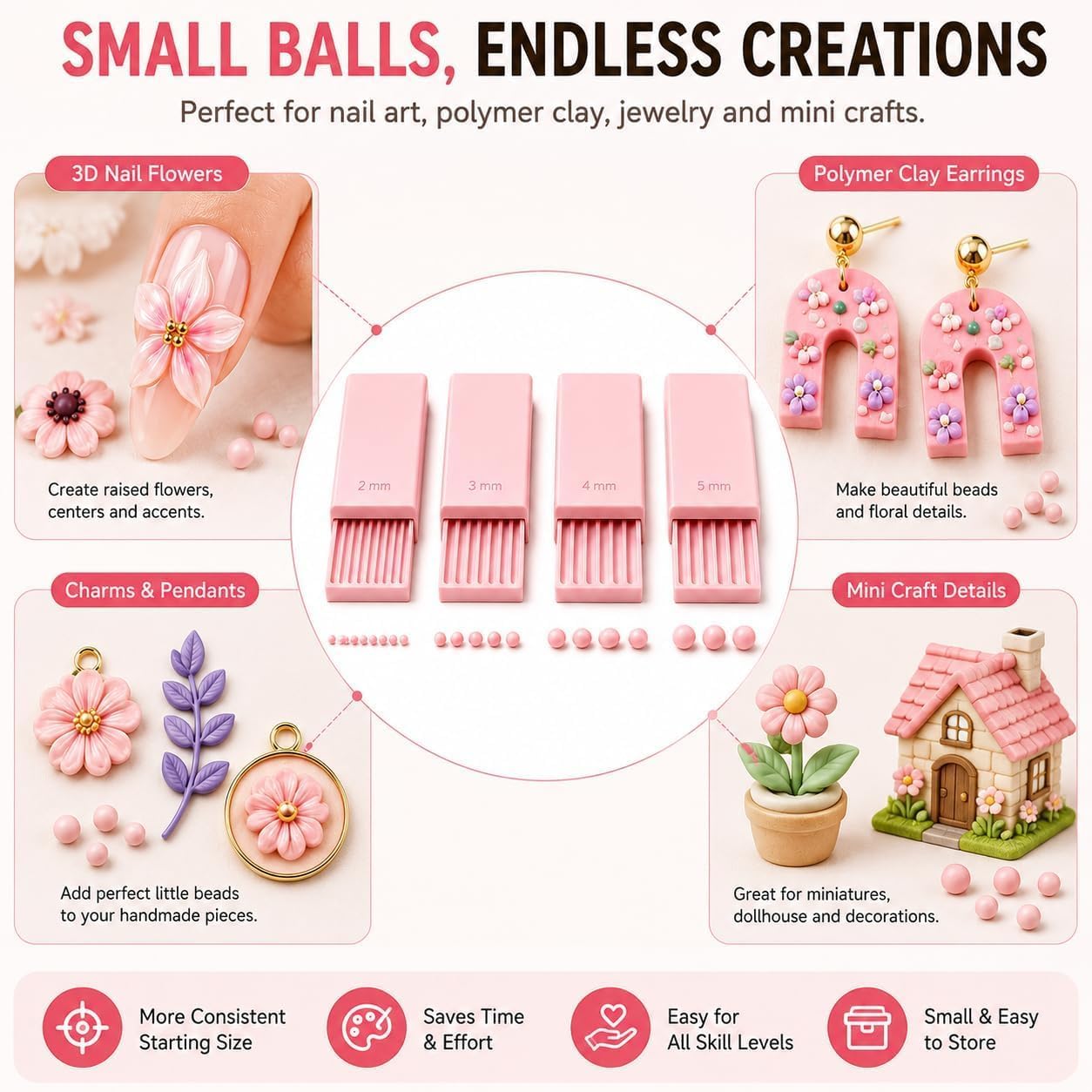 4PCS 3D Print Clay Gel Ball Ma - Nail Art Halal review and price