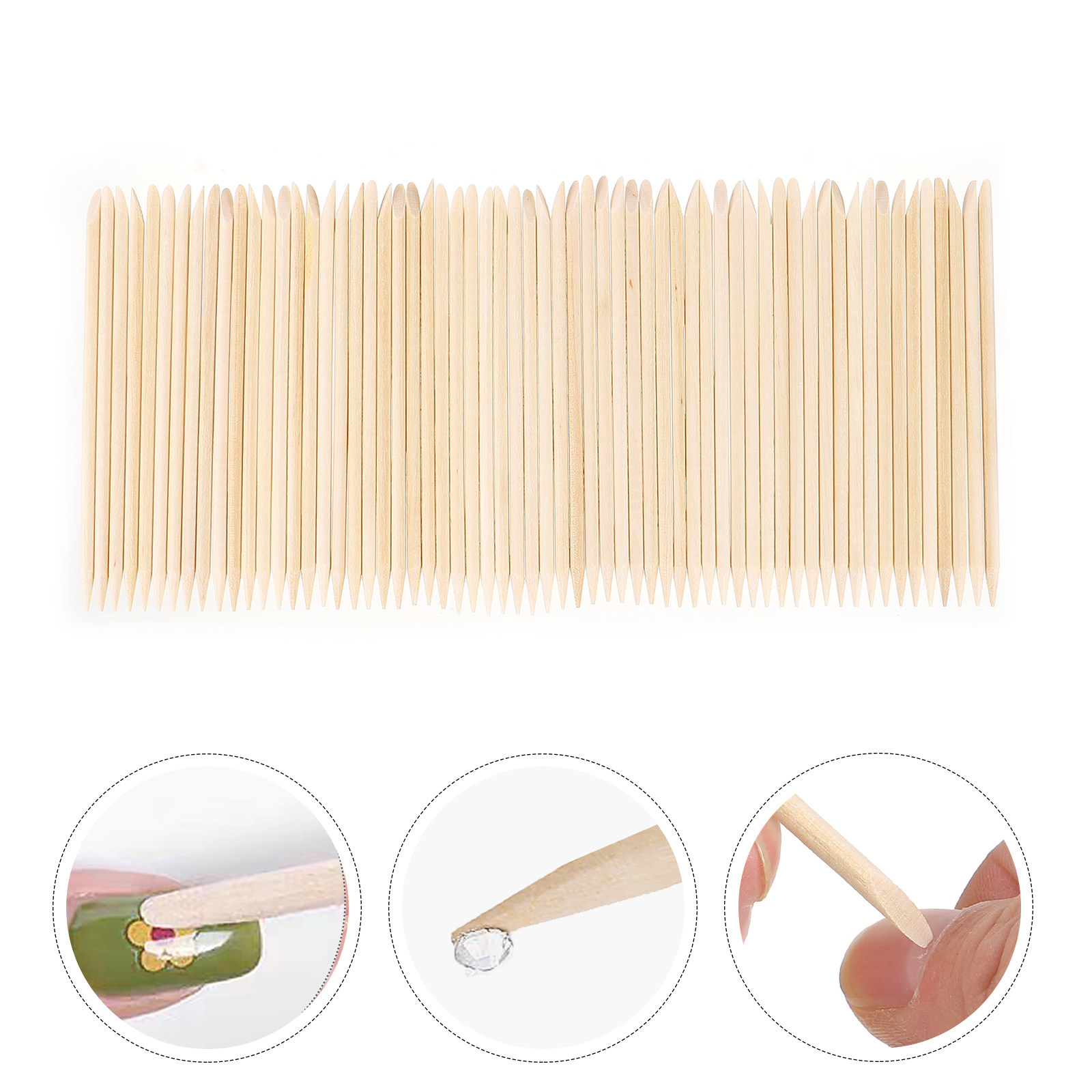 200pcs Orange Wood Sticks Doub - Nail Art Orange review and price