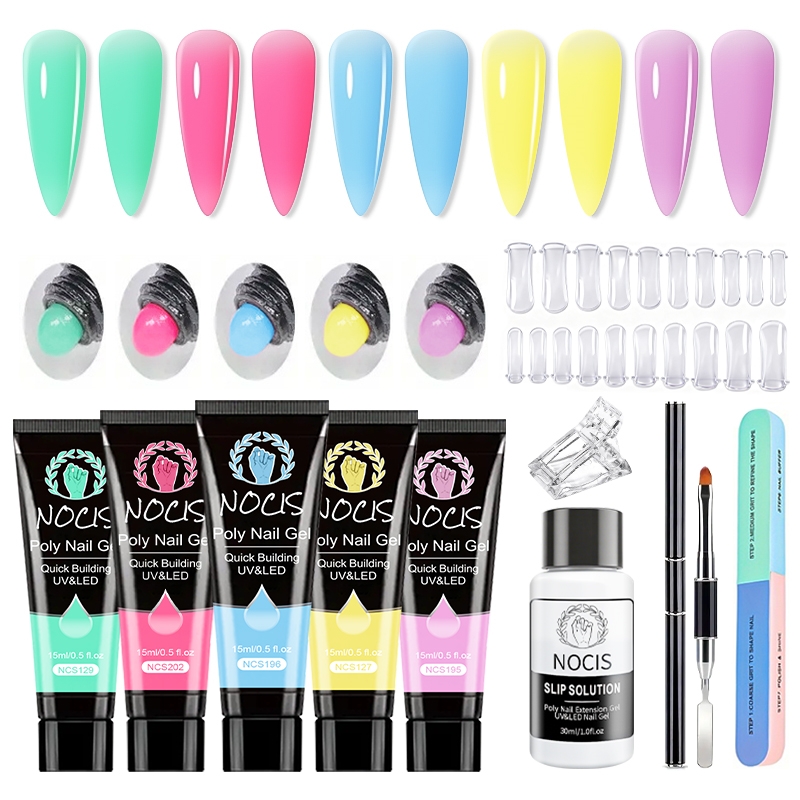 NOCIS Poly Nail Gel Kit-5 Colo - Polygel Nail Kit review and price