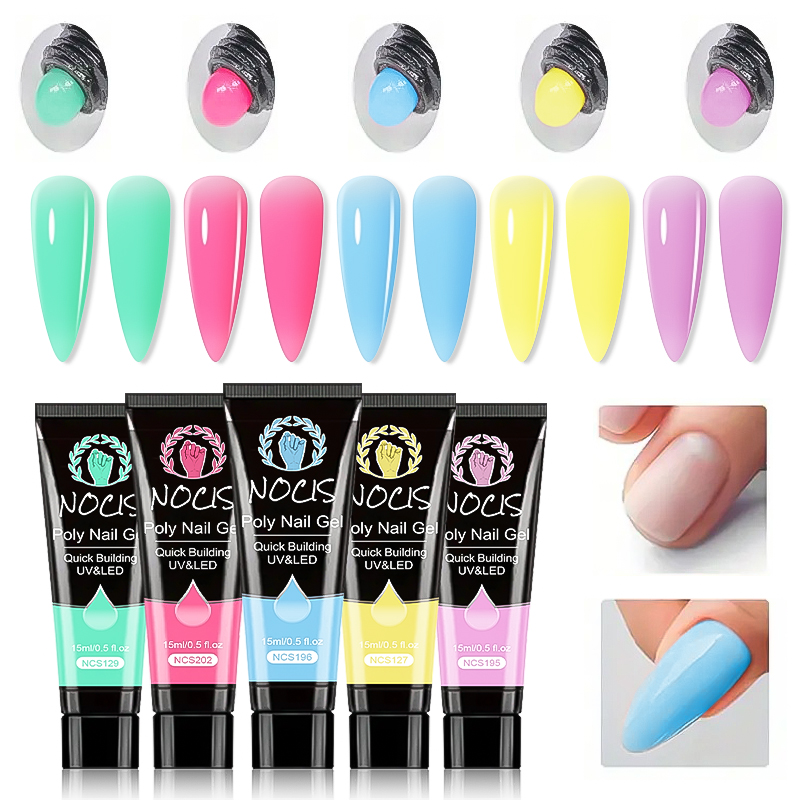 NOCIS Poly Nail Gel Kit-5 Colo - Polygel Nail Kit review and price