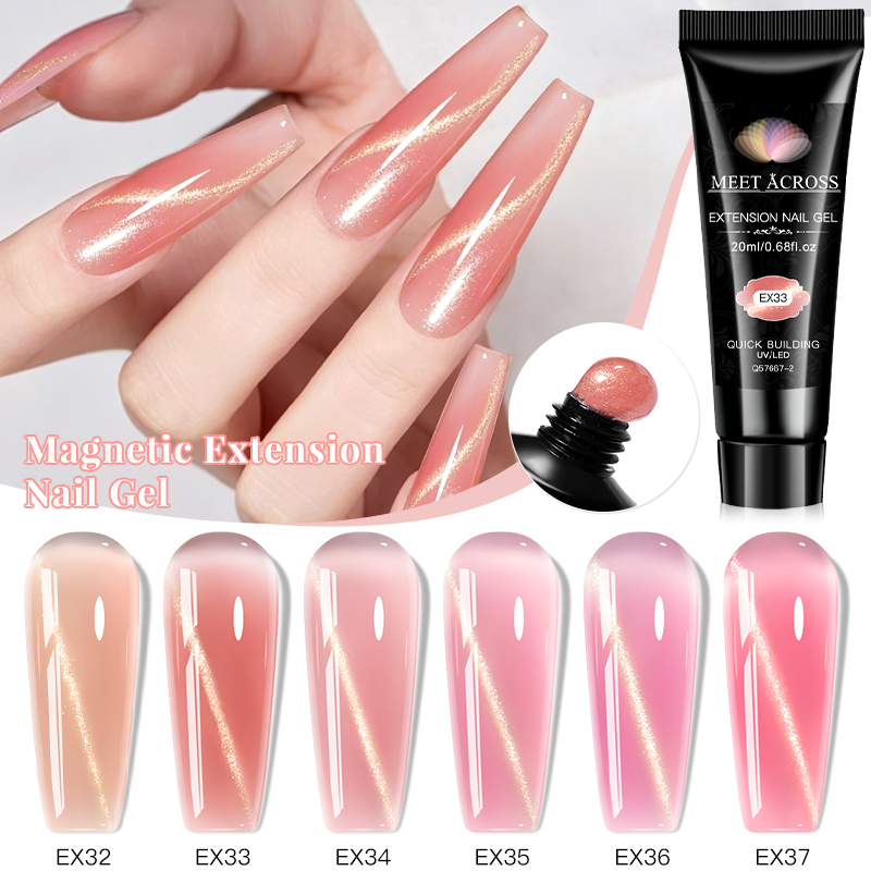 6pcs/set 20ml Cat Eye Poly Nai - Polygel Nail Kit review and price